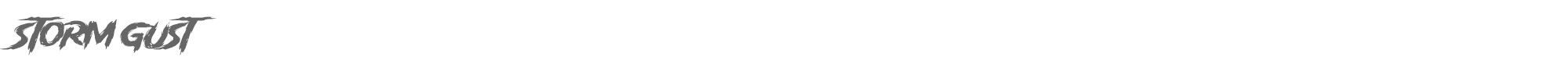 Sample characters Storm Gust Font
